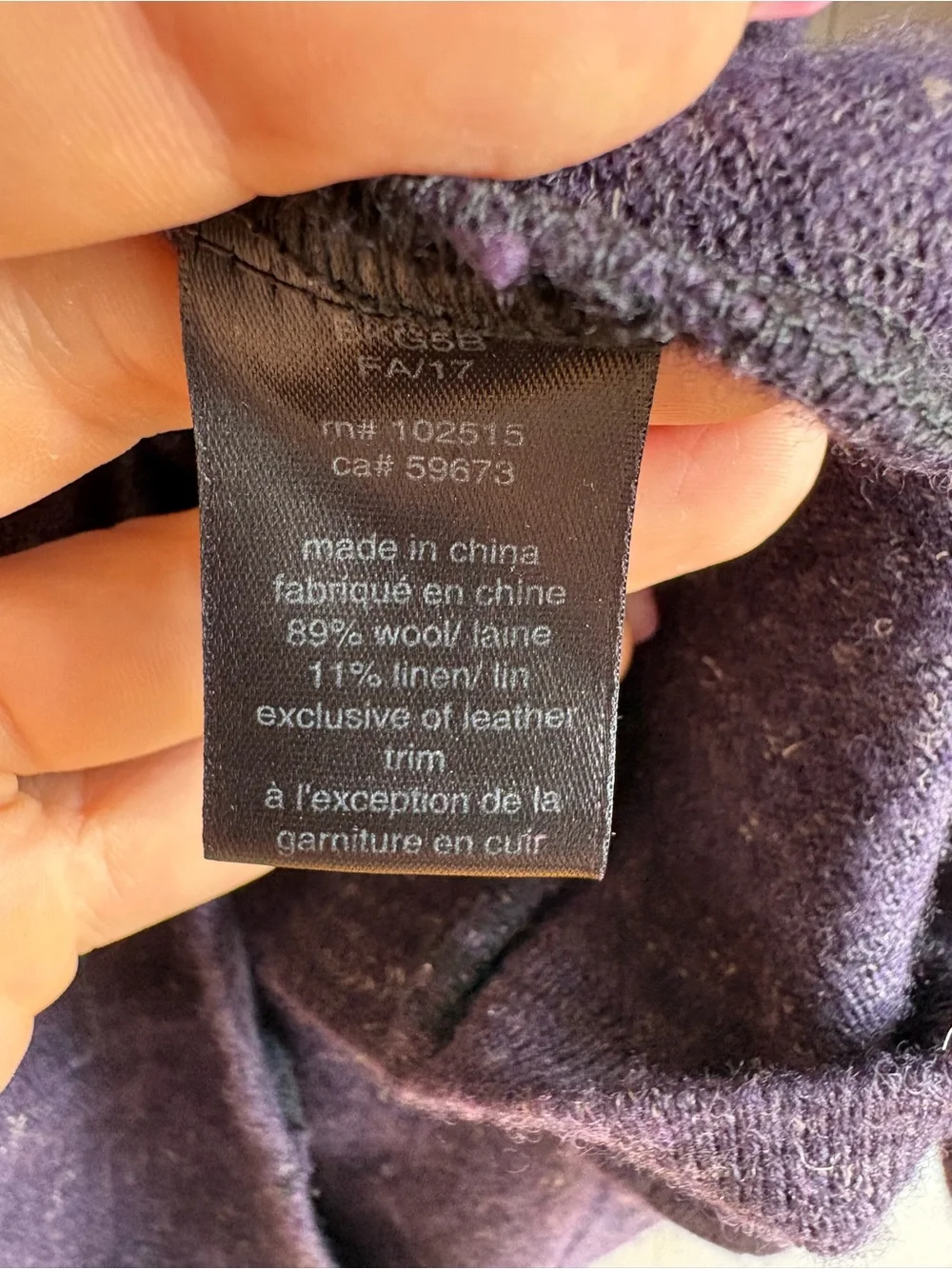 John Varvatos Luxe V-Neck Sweater Aubergine Purple Wool Linen Academia Career XL
